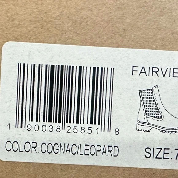 Vintage Havana Cognac/Leopard print boots with real calf fur size 7 - Picture 9 of 9